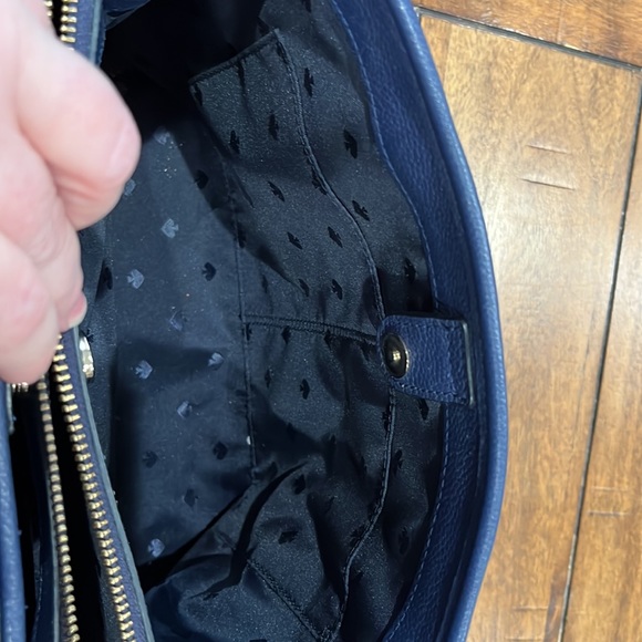 Kate Spade Handbag. Blue and off white stripe, excellent condition! - Picture 11 of 14